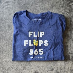 Life Is Good "Flip Flops 365" Tee Size Medium